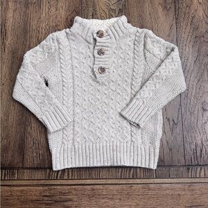 Cat & Jack Beige Cable Knot Sweater